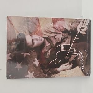 Elvis Presley metal sign patriotic stars and stripes